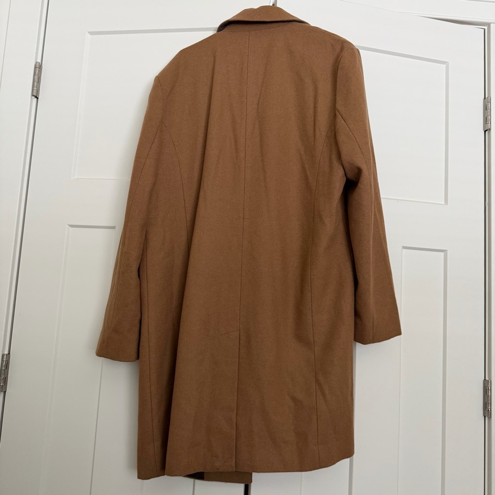 New With Tags Banana Republic Wool Topcoat in Camel - Picture 3 of 3